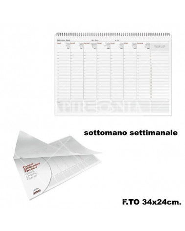 SOTTOMANO PLANNER SETTIMANALE WIRE-O 34x24 STW-SM
