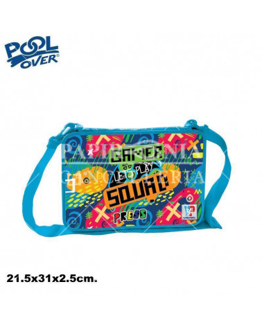 MAXI ASTUCCIO C/TRACOLLA GAMER AZZURRO