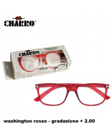 OCCHIALI EL CHARRO WASHINGTON ROSSO +2.00