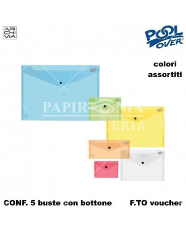 ARCHIVIA BUSTE BOTTONE VOUCHER 11X22 ASSORTITE 97056 [5PZ]