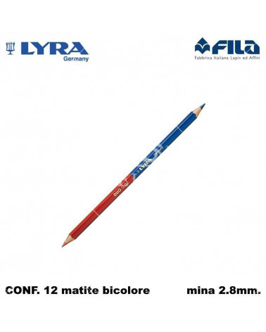 LYRA MATITA BICOLORE  SOTTILE-FILA [12PZ]