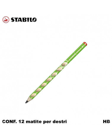 STABILO MATITA EASY GRAPH PER DESTRI VERDE  [12PZ]