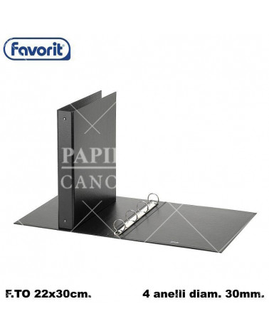 FAVORIT RACCOGLITORE 22X30 030 NERO-4 ANELLI