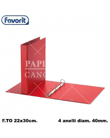 FAVORIT RACCOGLITORE 22X30 040 ROSSO-4 ANELLI