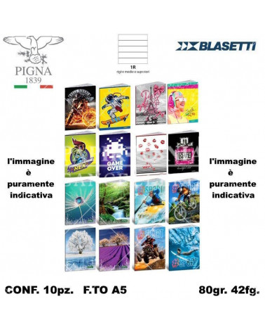 QUADERNO FANTASIA 30FG. 1R [10PZ]