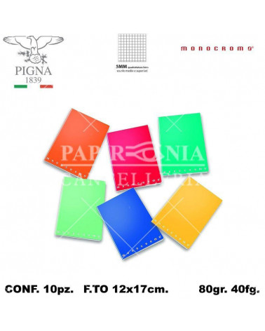 MONOCROMO MINI QUADERNO 40FG. 5MM [10PZ]