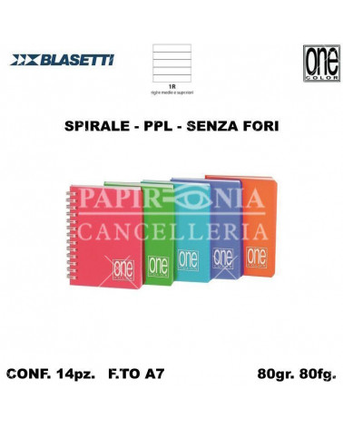 BLASETTI MICROQUAD.SPIRALE A7 NO FORI 80fg.PPL ONE COLOR 1R [14PZ]