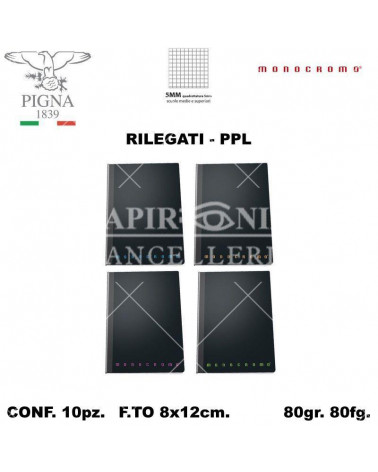 MONOCROMO QUADERNO A7 FILO SINGER PPL RILEGATI 5MM [10PZ]