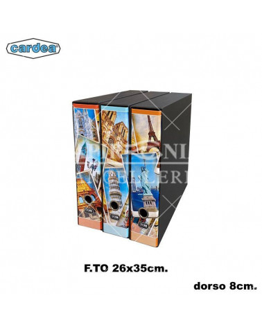 CARDEA SET 3 REGISTRATORI 26x35 DORSO 8 TRAVEL