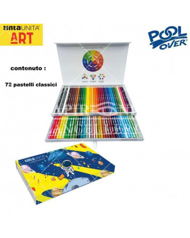 TINTA UNITA CASSETTIERA 2 PIANI 72 PASTELLI CLASSIC BOY 60901