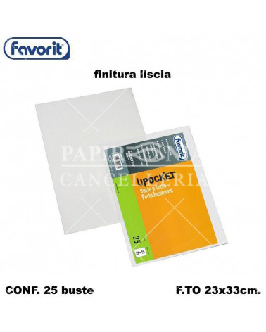 FAVORIT BUSTE TRASPARENTI 23X33 [25PZ]