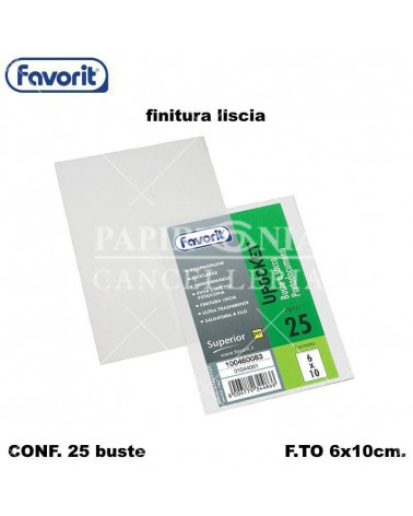 FAVORIT BUSTE TRASPARENTI 6X10 [25PZ]