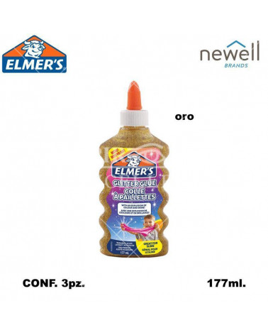 ELMER'S COLLA GLITTERATA 177ml.3pz.ORO