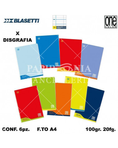 BLASETTI MAXI ONE COLOR DIDATTICO DISGRAFIA LINEA BLU B [6PZ]