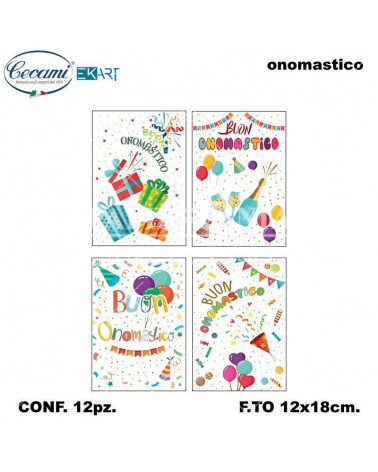 CECAMI BIGLIETTI BUON ONOMASTICO 00190 [12PZ]