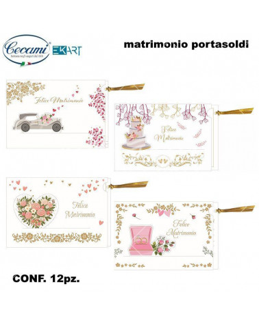 CECAMI BIGLIETTI MATRIMONIO PORTASOLDI 10207 [12PZ]