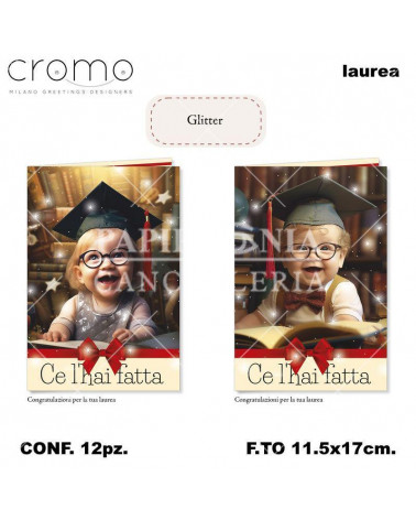 CROMO BIGLIETTI LAUREA BABY MOON BM.8478 [12PZ]