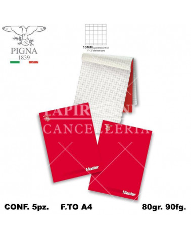 MASTER PIGNA NOTES 90FG. BLOCCO-1CM [5PZ]
