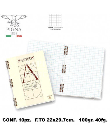 ARCHITETTO NOTES SPIRALE 40FG.1CM BLOCCO [10PZ]