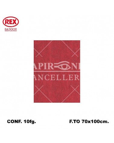 REX CARTA REGALO UNICOLORE 10FG. ROSSO 723
