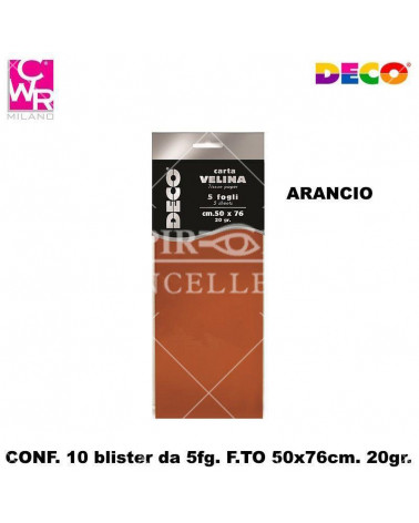 CWR VELINA COLORATA 5FG.50X76 ARANCIO [10PZ]