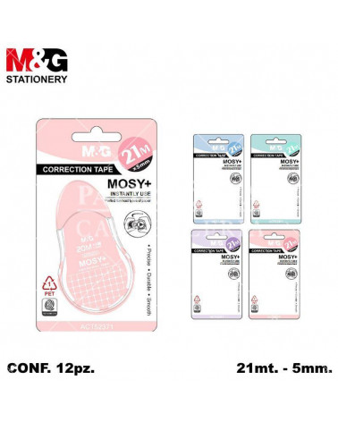 M&G CORRETTORE NASTRO 21mt.x5mm. MOSY [12PZ]