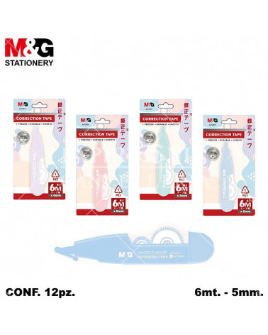 M&G CORRETTORE NASTRO 6mt.x5mm. PASTEL [12PZ]