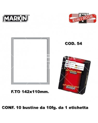MARKIN ETICHETTE ADESIVE 10CF. 10FG. COD.54 142X110