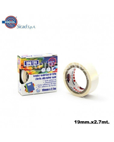 EUROCEL NASTRO ADESIVO TELATO 19X2,70 BIANCO