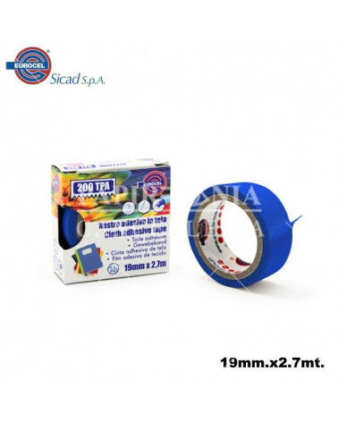 EUROCEL NASTRO ADESIVO TELATO 19X2,70 BLU