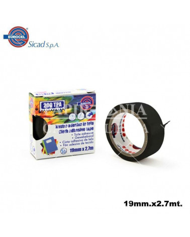 EUROCEL NASTRO ADESIVO TELATO 19X2,70 NERO