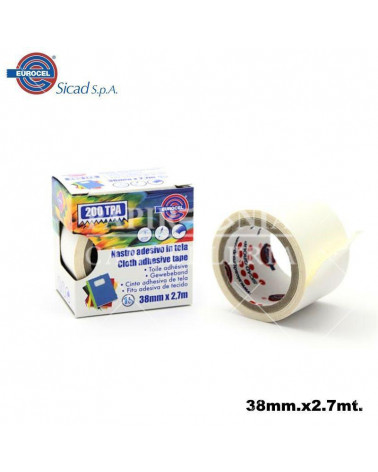 EUROCEL NASTRO ADESIVO TELATO 38X2,70 BIANCO