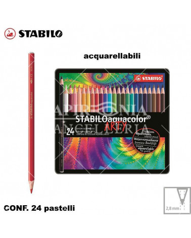 STABILO PASTELLO AQUACOLOR 24COL.MET. STABILO-ACQUARELLO-1624-5