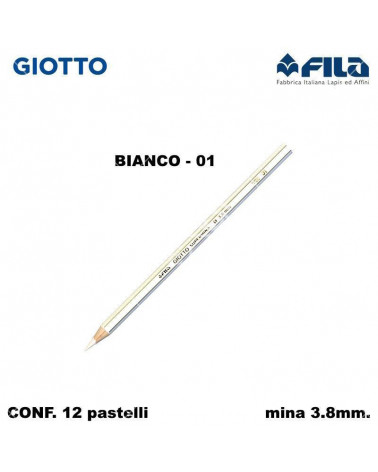 GIOTTO PASTELLO SUPERMINA N.01 BIANCO 01 [12PZ]