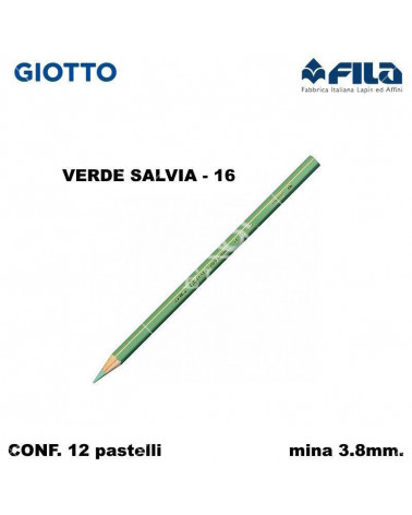 GIOTTO PASTELLO SUPERMINA N.16 VERDE SALVIA 16 [12PZ]