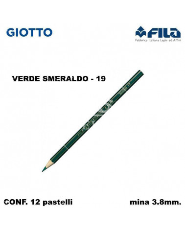 GIOTTO PASTELLO SUPERMINA N.19 VERDE SMERALDO 19 [12PZ]