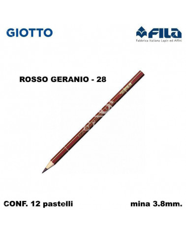 GIOTTO PASTELLO SUPERMINA N.28 ROSSO GERANIO 28 [12PZ]