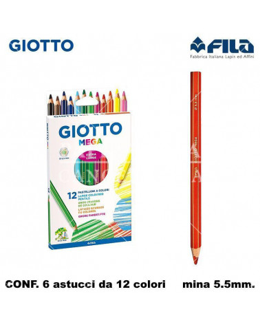 GIOTTO PASTELLO MEGA 12COL. [6PZ]