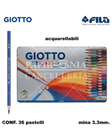 GIOTTO PASTELLO STILNOVO 36COL.MET. ACQUARELLO