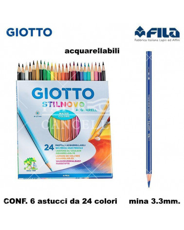 GIOTTO PASTELLO STILNOVO 24COL. ACQUARELLO [6PZ]