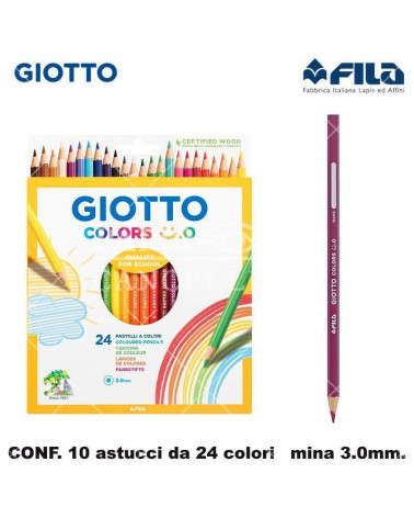 GIOTTO PASTELLO COLORS 24 COLORI [10PZ]