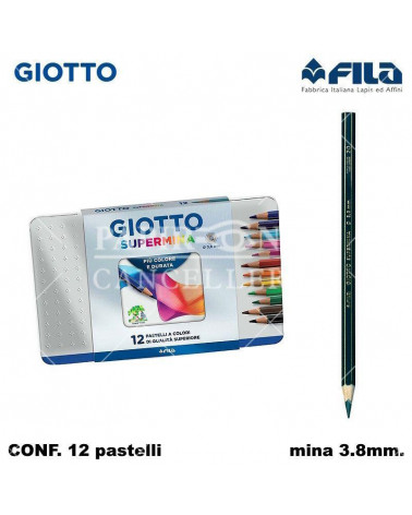 GIOTTO PASTELLO SUPERMINA 12COL. METALLO
