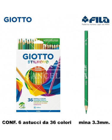 GIOTTO PASTELLO STILNOVO 36COL. [6PZ]