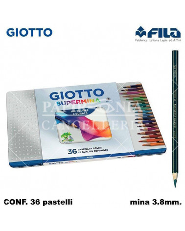 GIOTTO PASTELLO SUPERMINA 36COL. METALLO