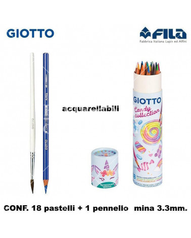 GIOTTO PASTELLI ACQUARELL CANDY COLLECTION 18 COLORI
