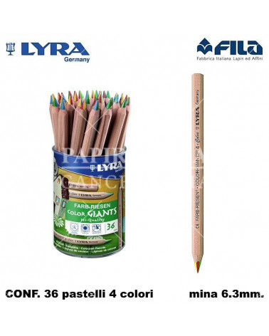 LYRA PASTELLO 4COL.36PZ. BARATTOLO-MULTICOLOR