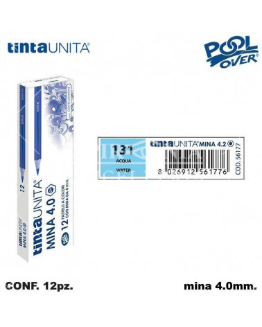 TINTA UNITA PASTELLO MINA 4MM. ACQUA 131 [12PZ] 56177