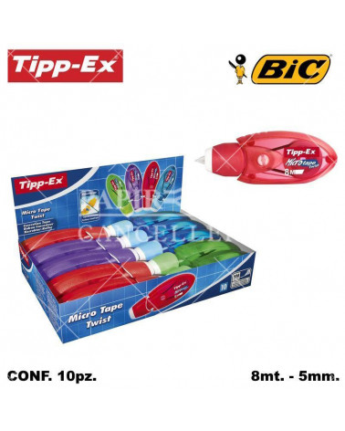 BIC CORRETTORE TIPP-EX 10PZ. NASTRO-TWIST-8M