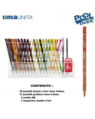 TINTA UNITA SET PASTELLI 4.2MM. 12 GRADIENT+36CLASSIC+ACCESSORI
