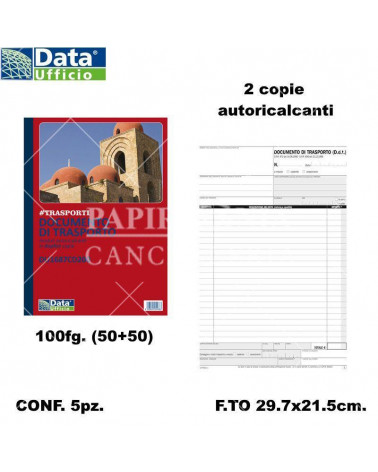 DATA UFFICIO DDT 23X30 1687CD2 2C. DOCUMENTO TRASPORTO [5PZ]